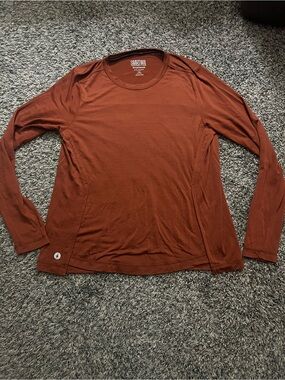 Smartwool Women's Rust Orange Long Sleeve Crew Top